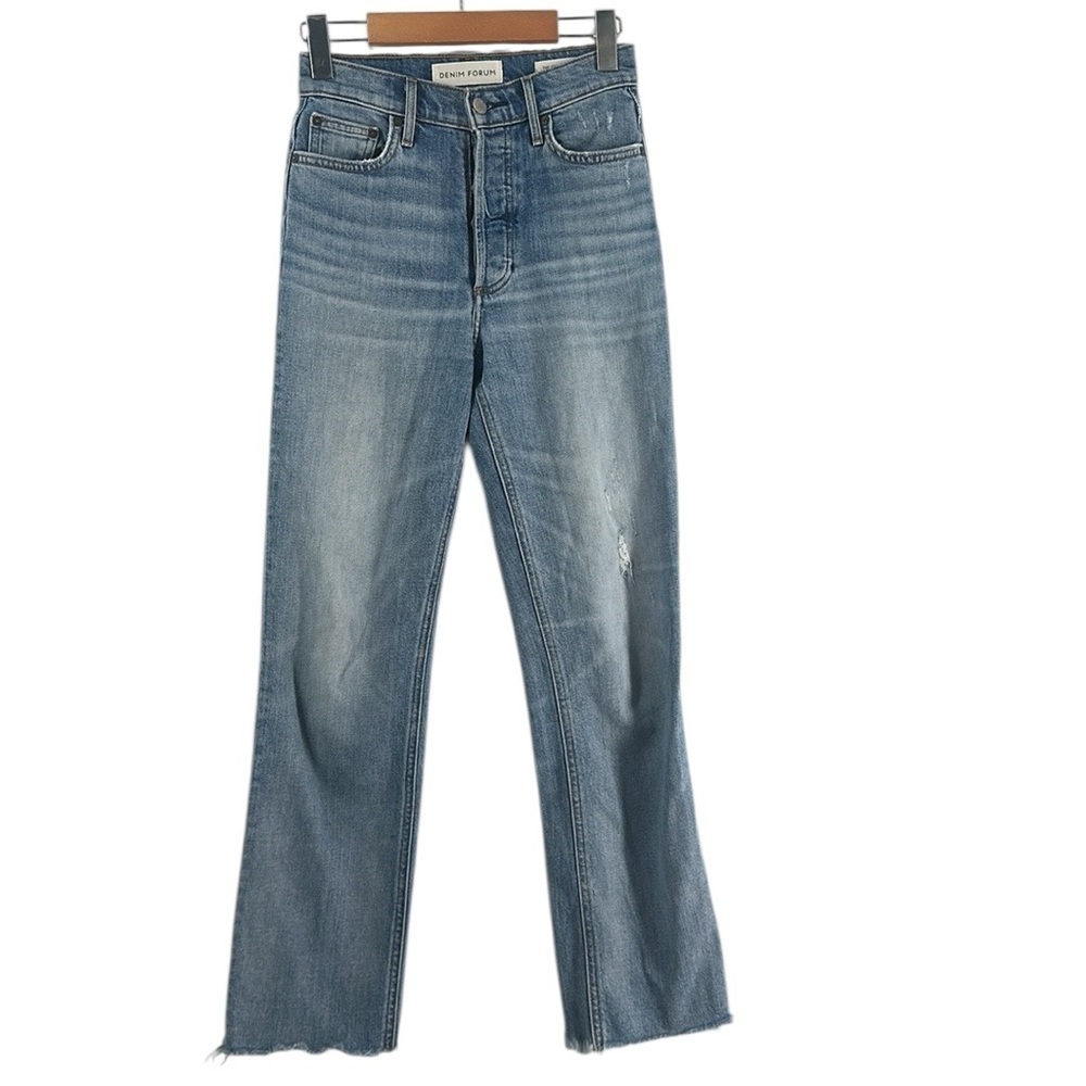 Aritzia Denim Forum Arlo High Rise Straight Jeans in Classic Blue sz 24